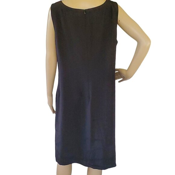 Max Studio Little Black Dress Womens XL Sleeveless Side Button Lined Back Zipper - Picture 10 of 11